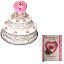 "Be My Angel -3kg Fresh Cream Cake - Click here to View more details about this Product